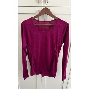 The North‎ Face FlashDry Long Sleeve Athletic Top Thumb Holes Purple S